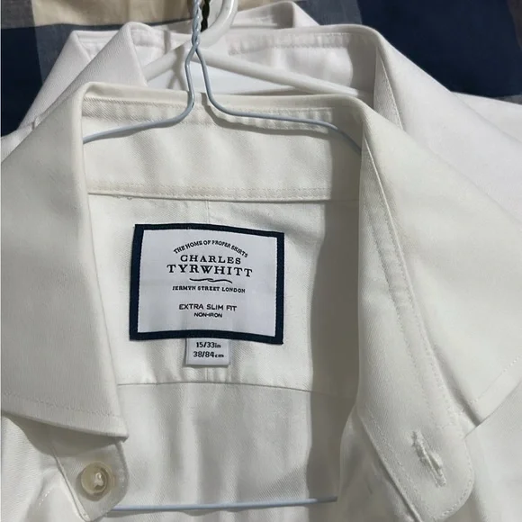 Charles Tyrwhitt White Dress Shirt Classic Style- set of 4 - Picture 1 of 3